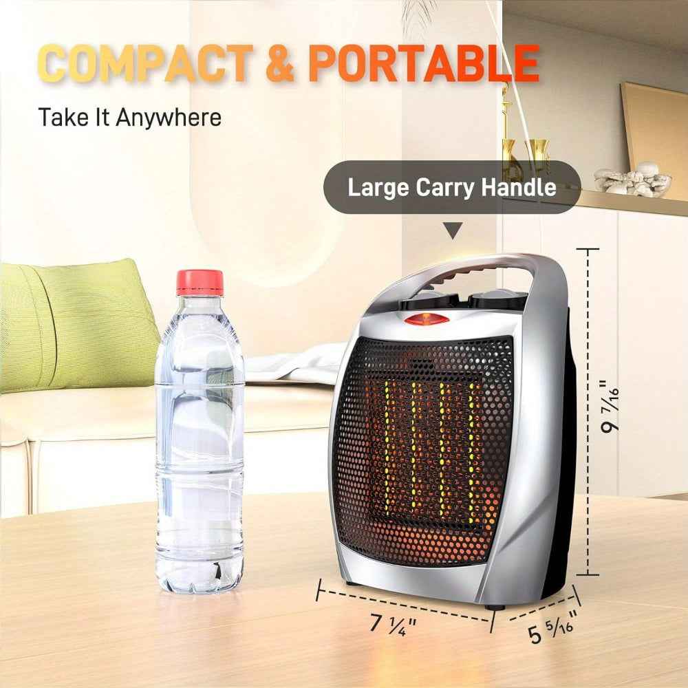 Electric Space Heater | Fast Heating Portable Room Heater with Adjustable Thermostat 2