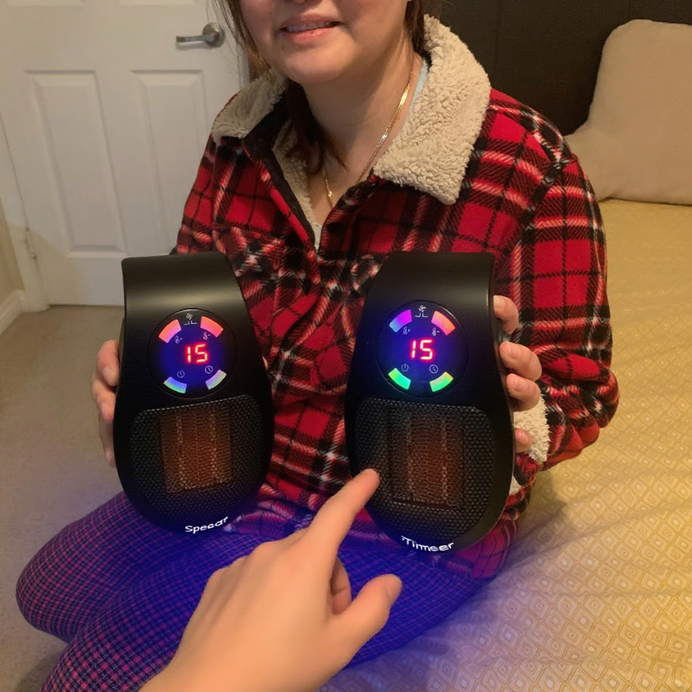 Electric Space Heater | Portable Energy Efficient Ceramic Heating with Adjustable Thermostat 4