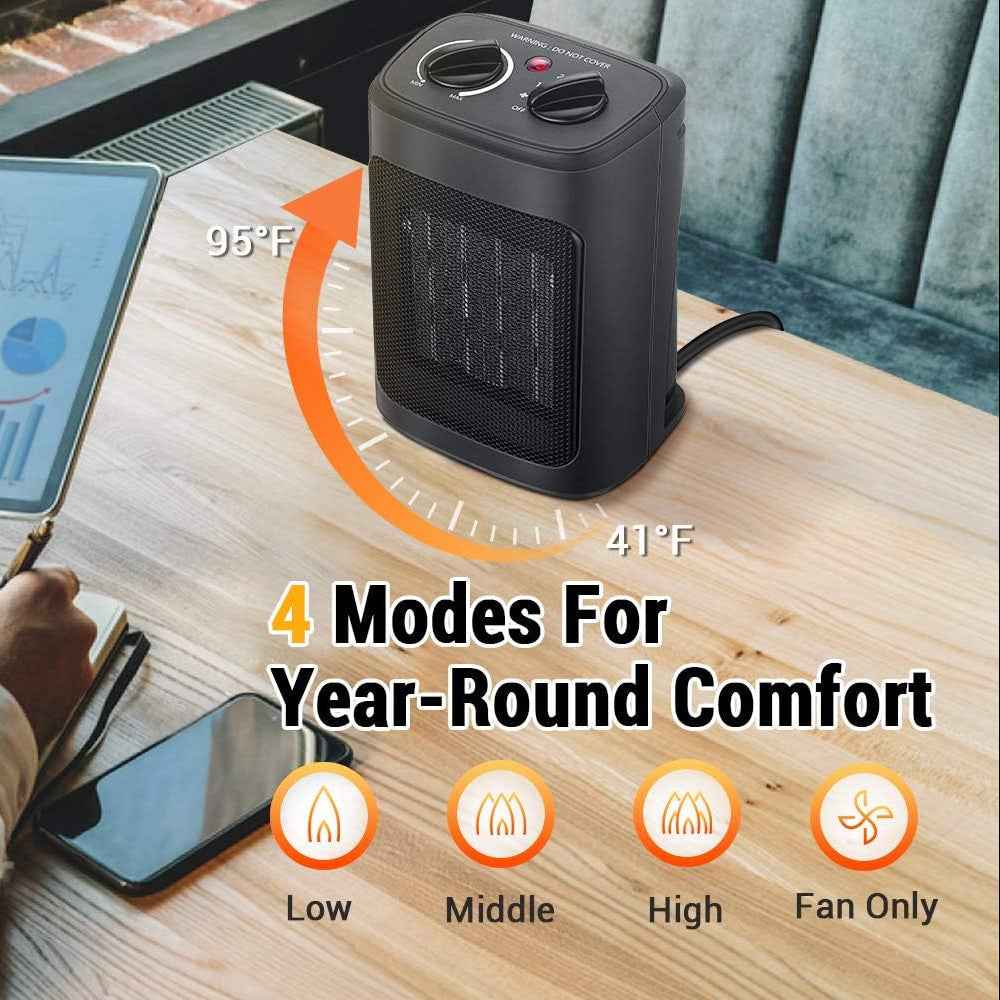 Electric Space Heater | Portable Energy Efficient Heating with Adjustable Thermostat 2