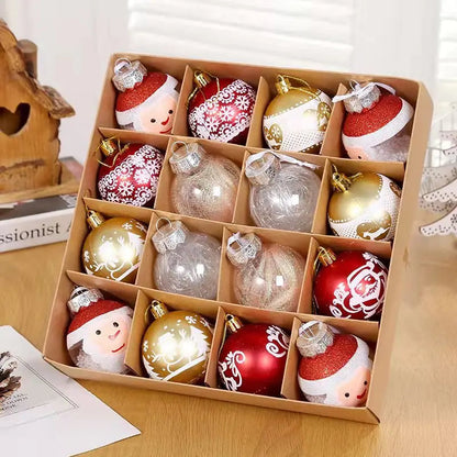 Elegant Christmas Tree Ornaments | Set of 16 Decorative Baubles 0