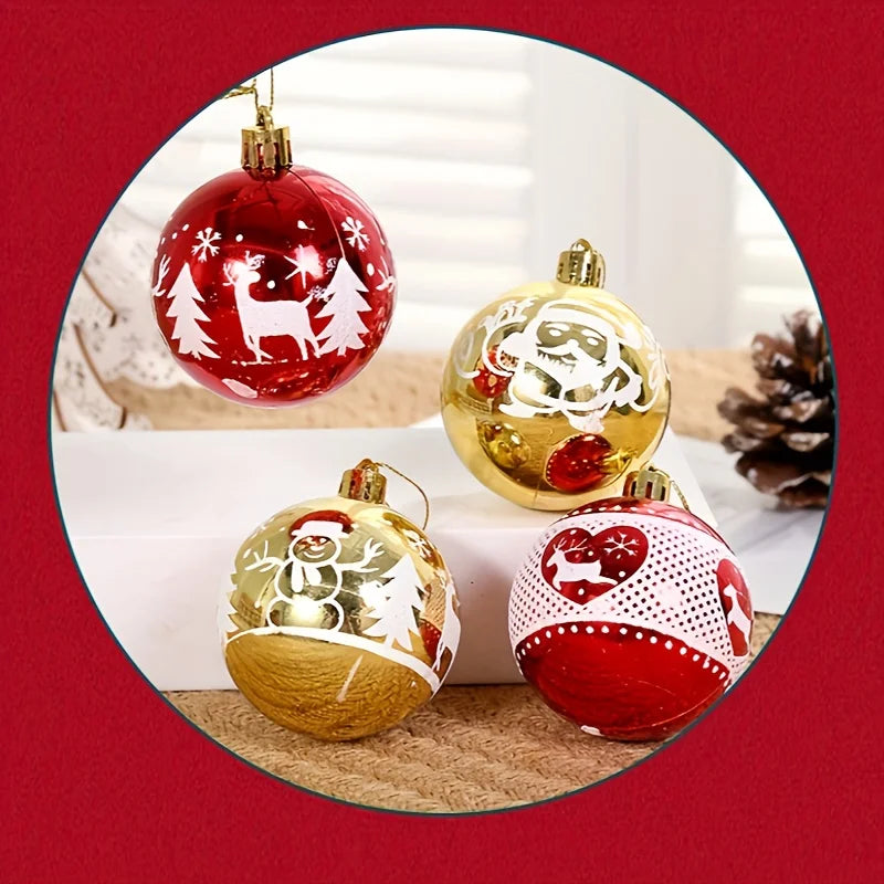 Elegant Christmas Tree Ornaments | Set of 16 Decorative Baubles 2