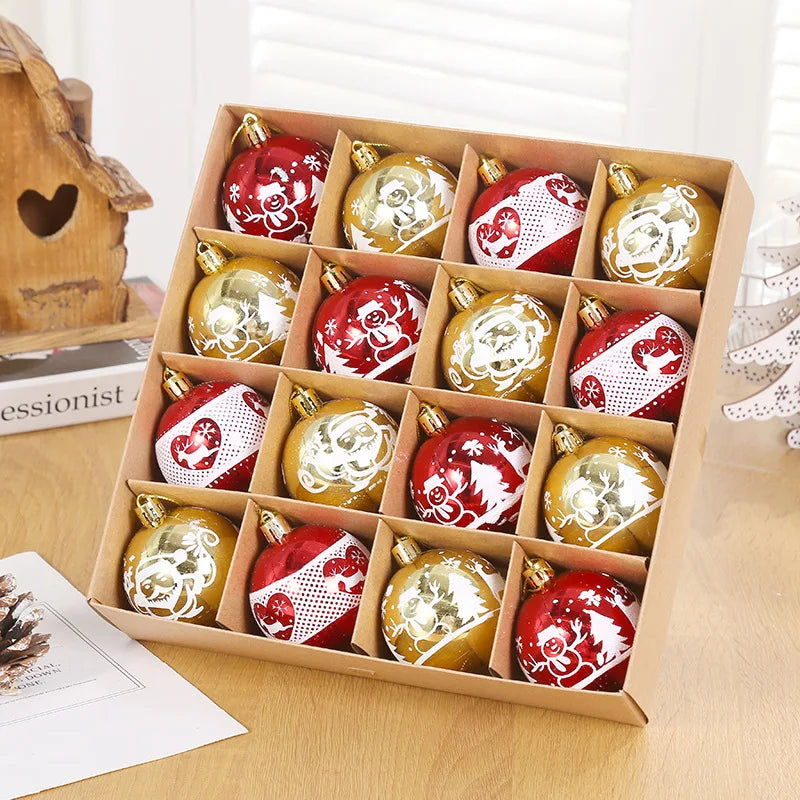 Elegant Christmas Tree Ornaments | Set of 16 Decorative Baubles 3