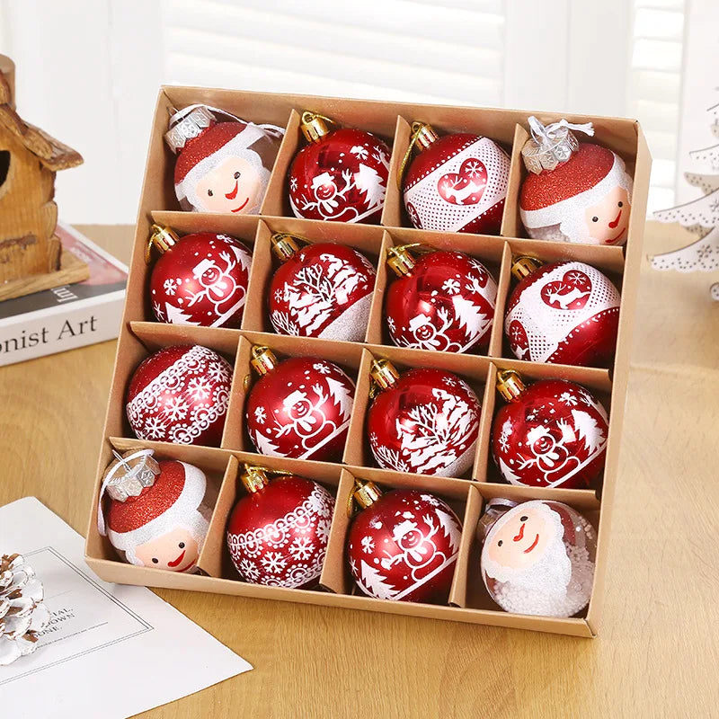 Elegant Christmas Tree Ornaments | Set of 16 Decorative Baubles 4