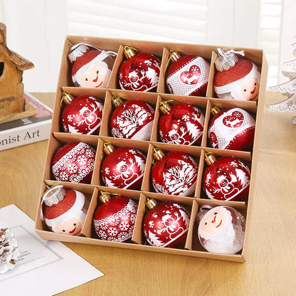 Elegant Christmas Tree Ornaments | Set of 16 Decorative Baubles 4