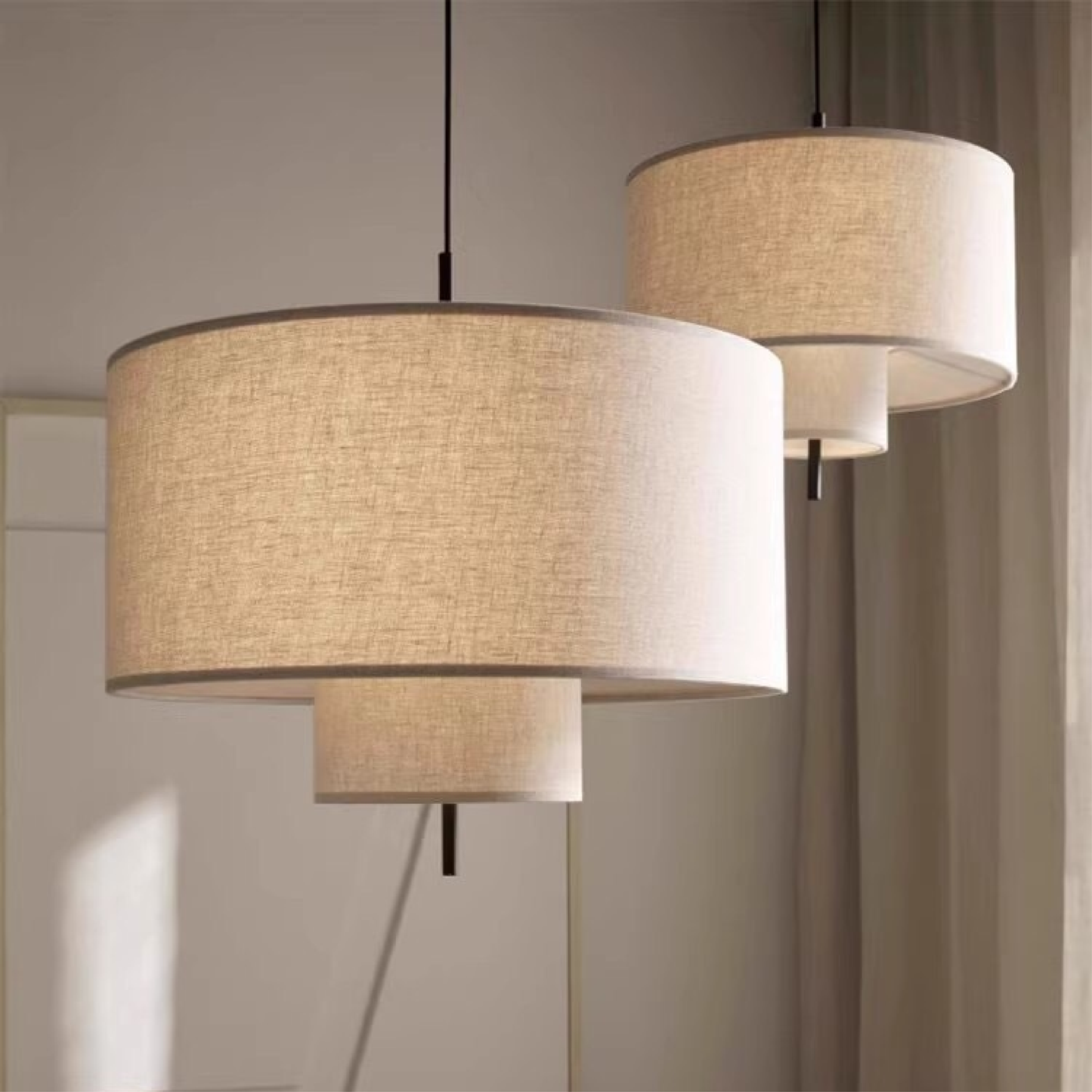 Elegant Pendant Lamp | Silk Shade with Warm LED Lighting for Kitchen and Home 3