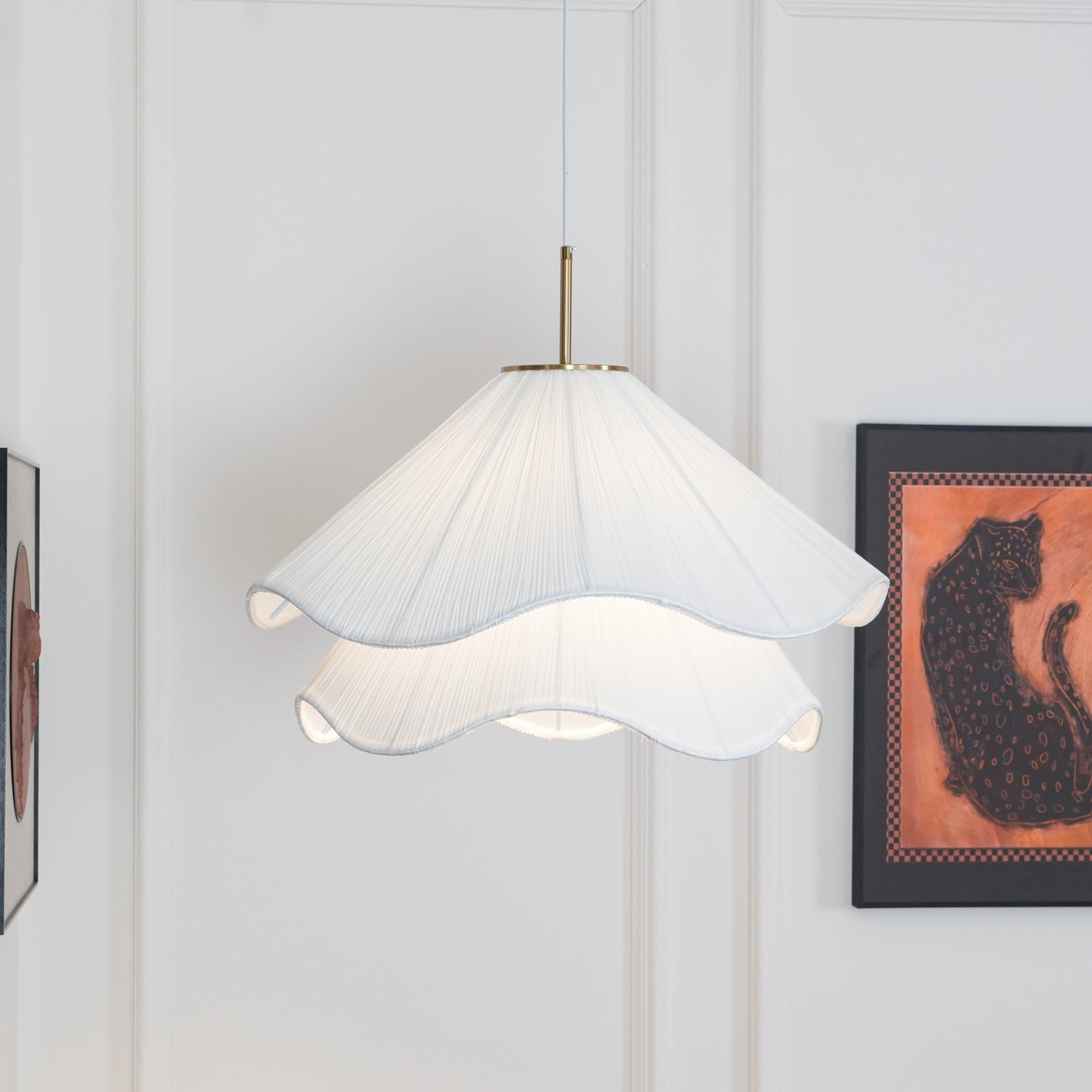 Ethereal Bloom Pendant Light | Elegant Fabric Design with Soft Glow 5