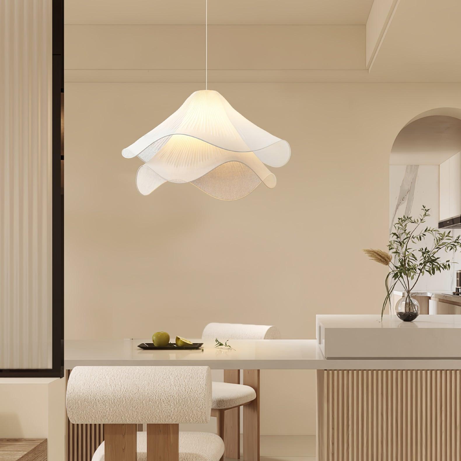 Ethereal Bloom Pendant Light | Elegant Fabric Design with Soft Glow 6
