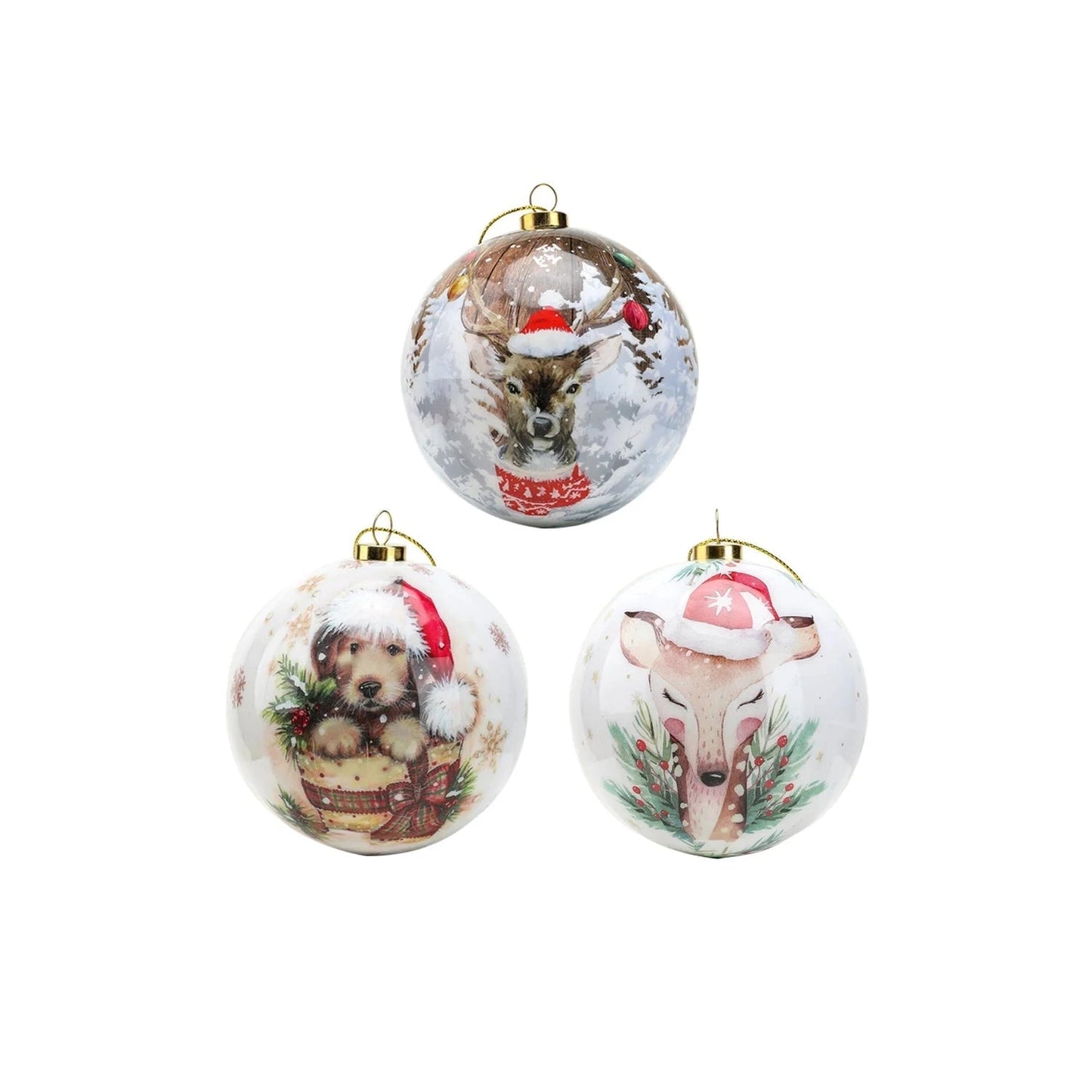 Exquisite Christmas Ornaments | Elegant Foam Baubles Set of 3 12