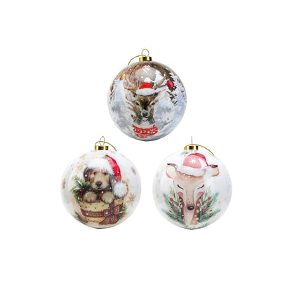 Exquisite Christmas Ornaments | Elegant Foam Baubles Set of 3 12