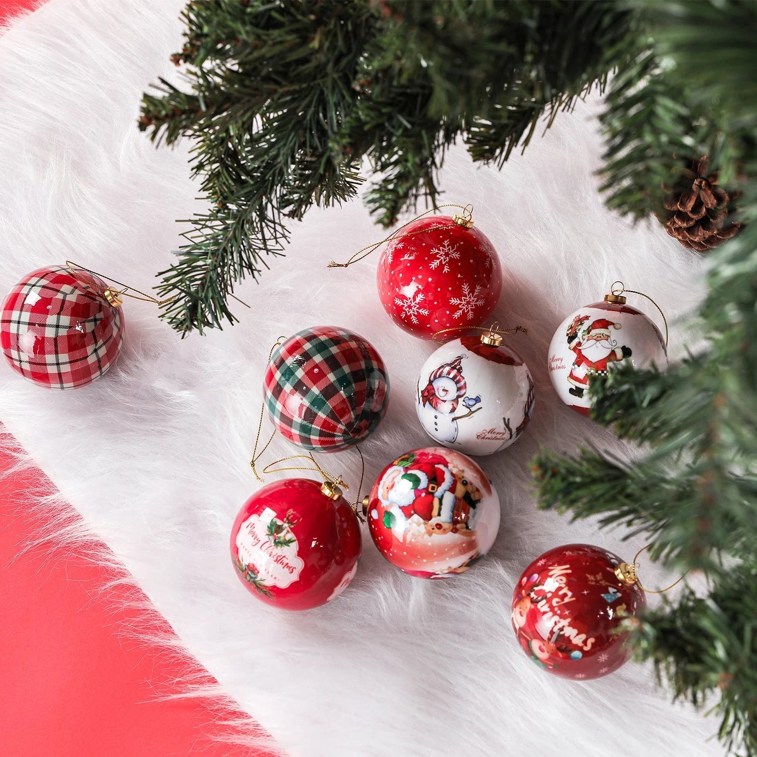 Exquisite Christmas Ornaments | Elegant Foam Baubles Set of 3 2
