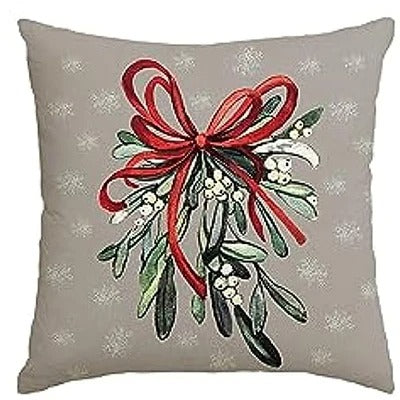 Festive Green Cushion Cover | Merry Christmas Tree Print 45x45 cm 4