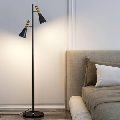 Floor Lamp | Elegant Metal and Marble Design with Swivel Feature 0
