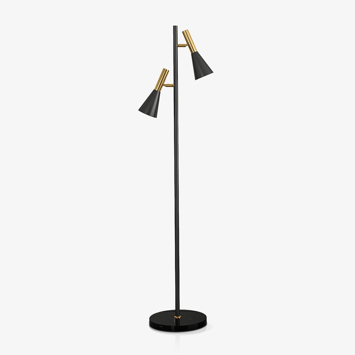 Floor Lamp | Elegant Metal and Marble Design with Swivel Feature 2
