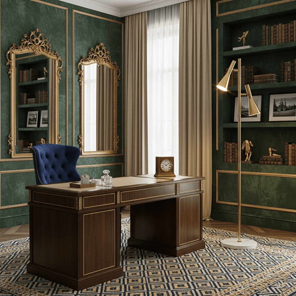 Floor Lamp | Elegant Metal and Marble Design with Swivel Feature 6