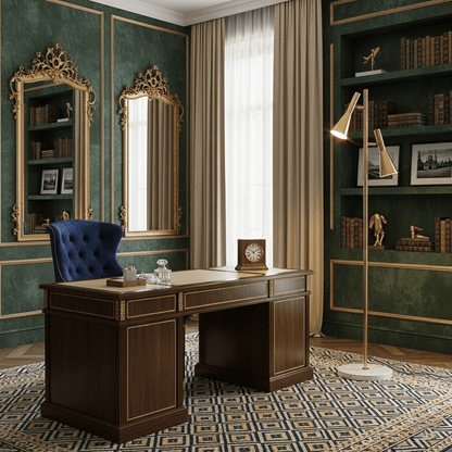 Floor Lamp | Elegant Metal and Marble Design with Swivel Feature 6