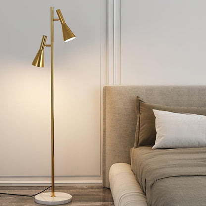Floor Lamp | Elegant Metal and Marble Design with Swivel Feature 9