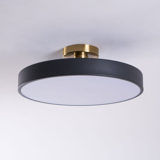 Flush Mount Ceiling Light | Elegant Black and Gold Design with Soft LED Illumination 1