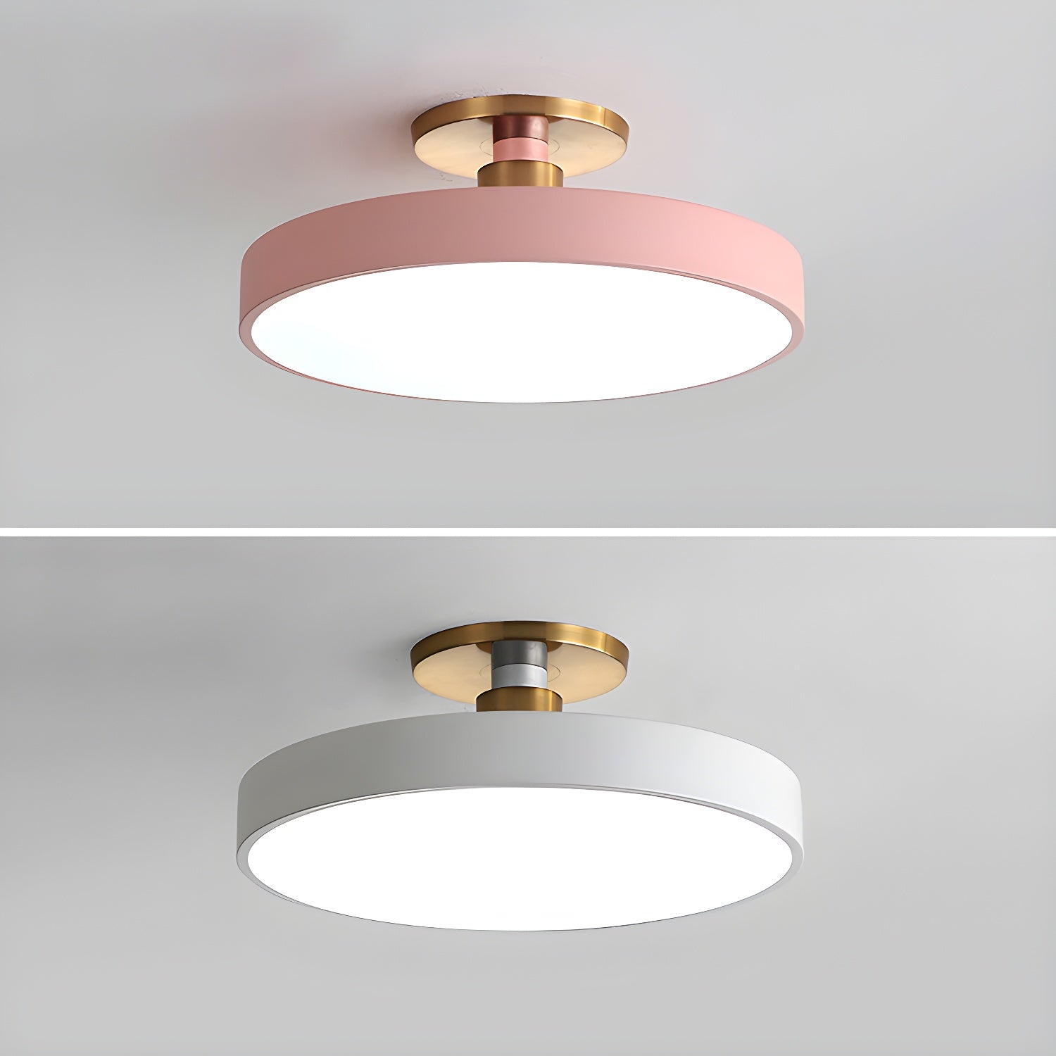 Flush Mount Ceiling Light | Elegant Black and Gold Design with Soft LED Illumination 9