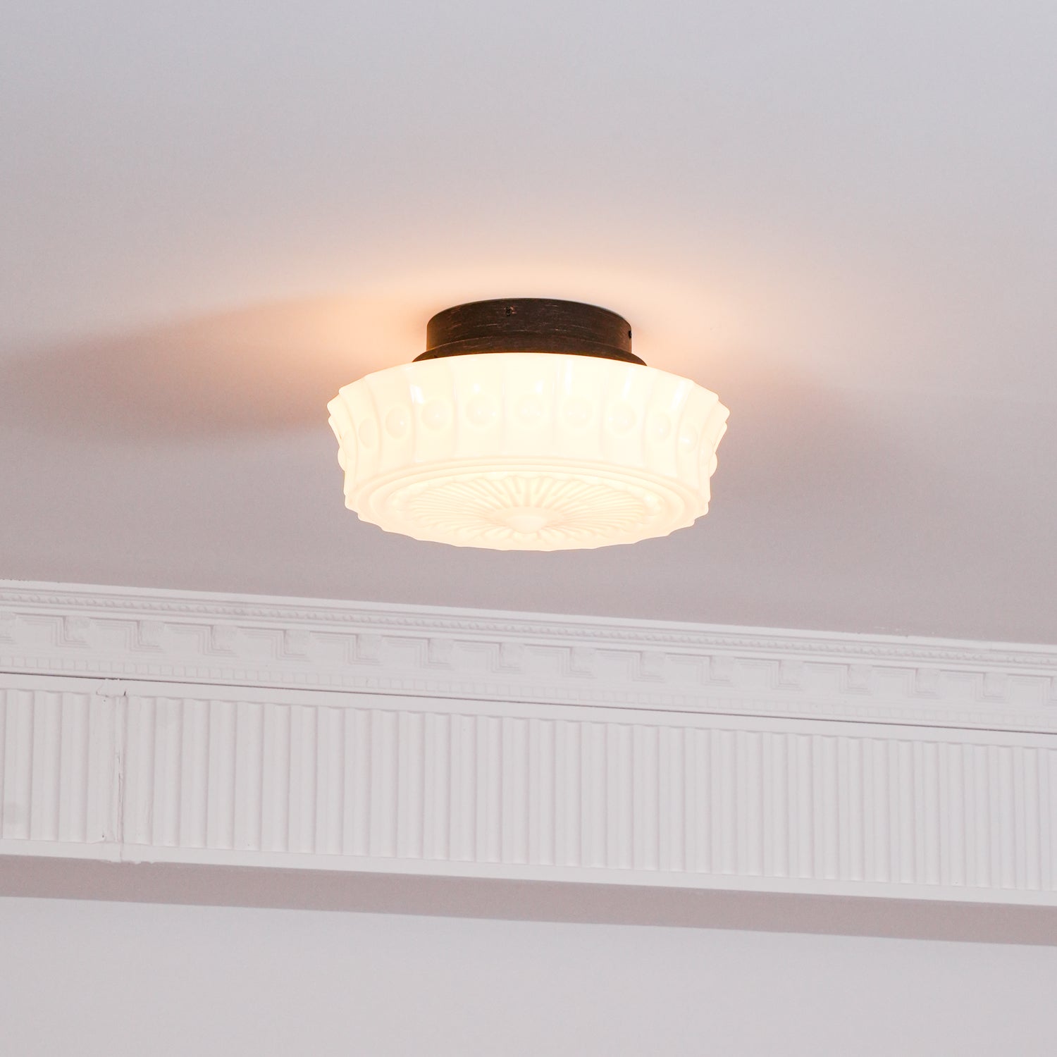Flush Mount Ceiling Light | Stylish Metal and Glass Design for Indoor Spaces 6