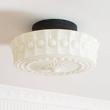 Flush Mount Ceiling Light | Stylish Metal and Glass Design for Indoor Spaces 8