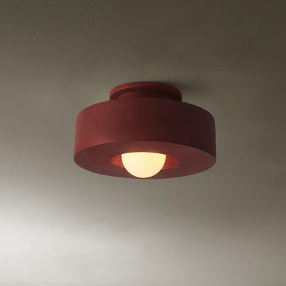 Flush Mount Ceiling Light | Hand-Built Resin Design with LED Compatibility 1