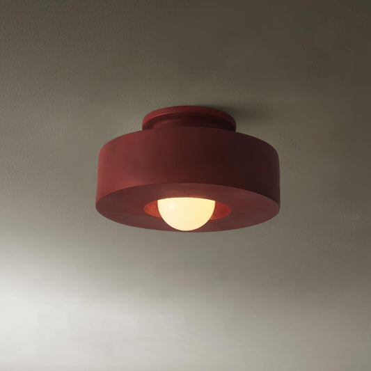Flush Mount Ceiling Light | Hand-Built Resin Design with LED Compatibility 1