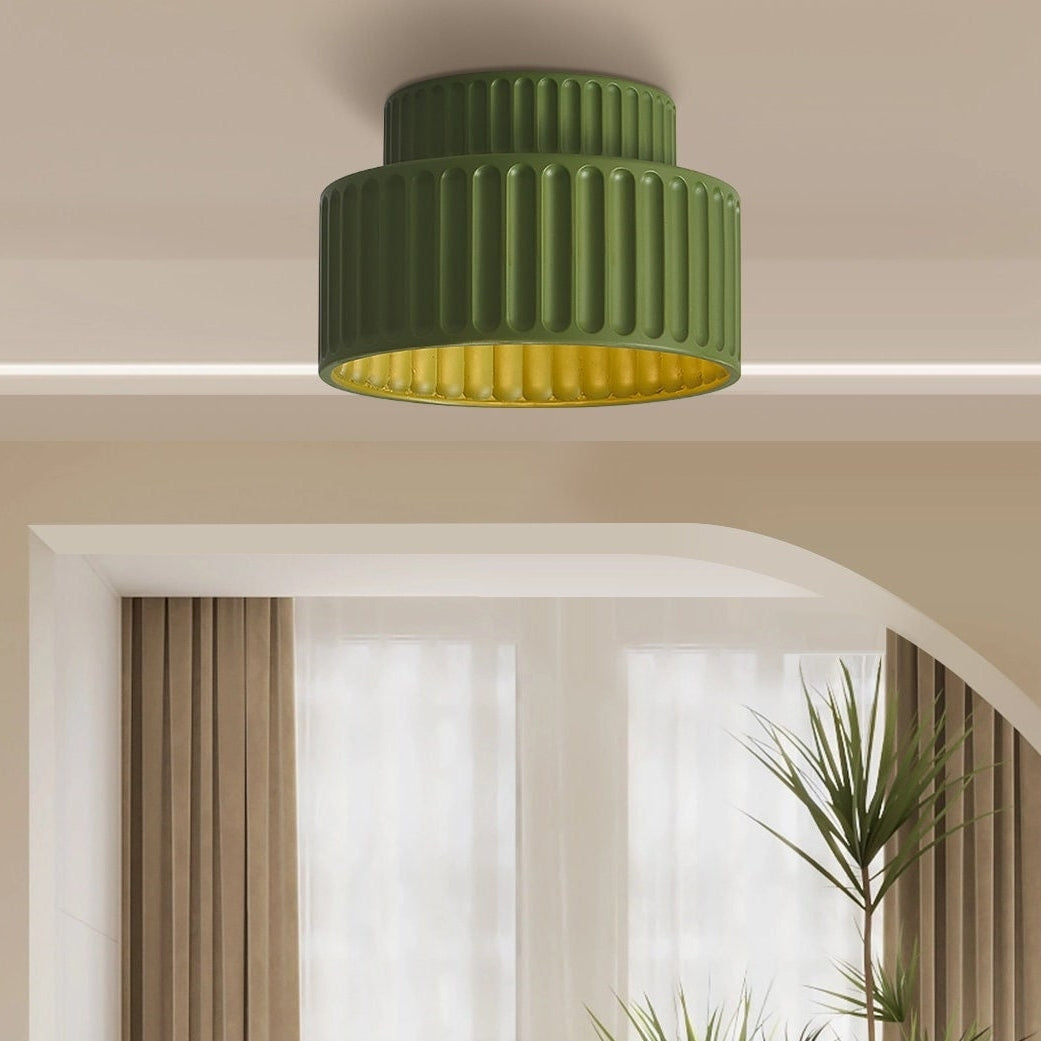 Flush Mount Ceiling Light | Handmade Ceramic Shade for Modern Dining Room 2
