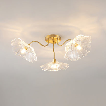 Flush Mount Ceiling Light | Leaf-Shaped Frosted Glass with Soft LED Illumination 1