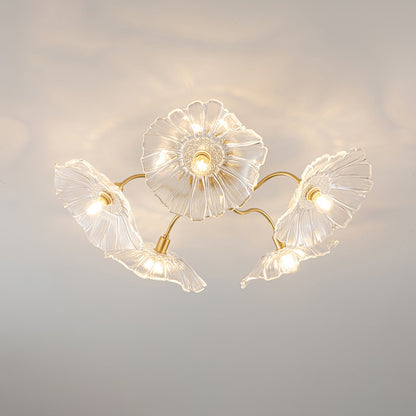 Flush Mount Ceiling Light | Leaf-Shaped Frosted Glass with Soft LED Illumination 13