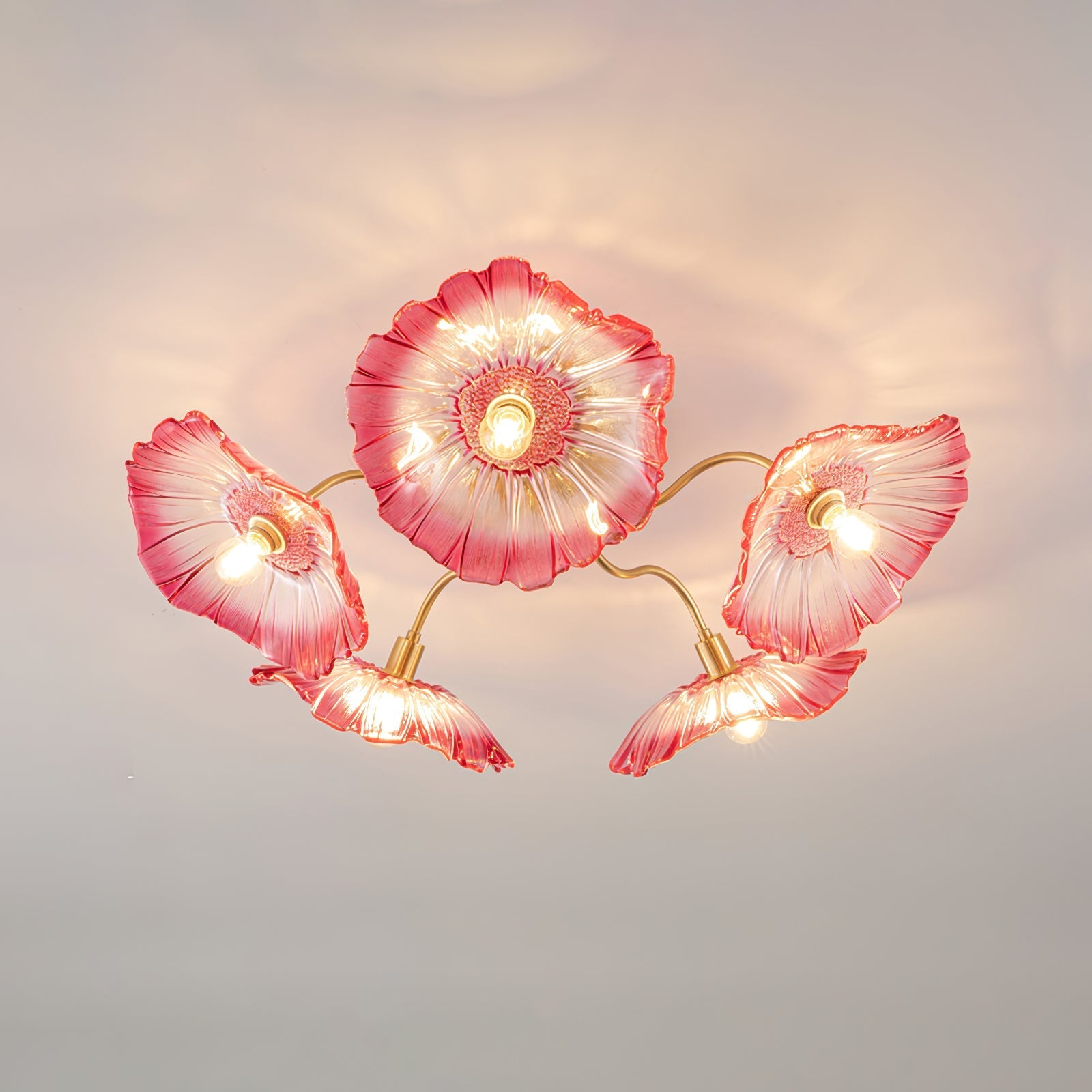 Flush Mount Ceiling Light | Leaf-Shaped Frosted Glass with Soft LED Illumination 14