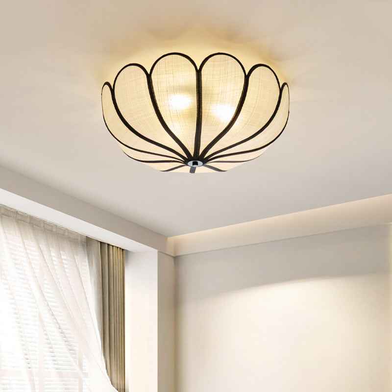 French-Inspired Ceiling Light | Hand-Woven Wicker Shade for Elegant Spaces 0
