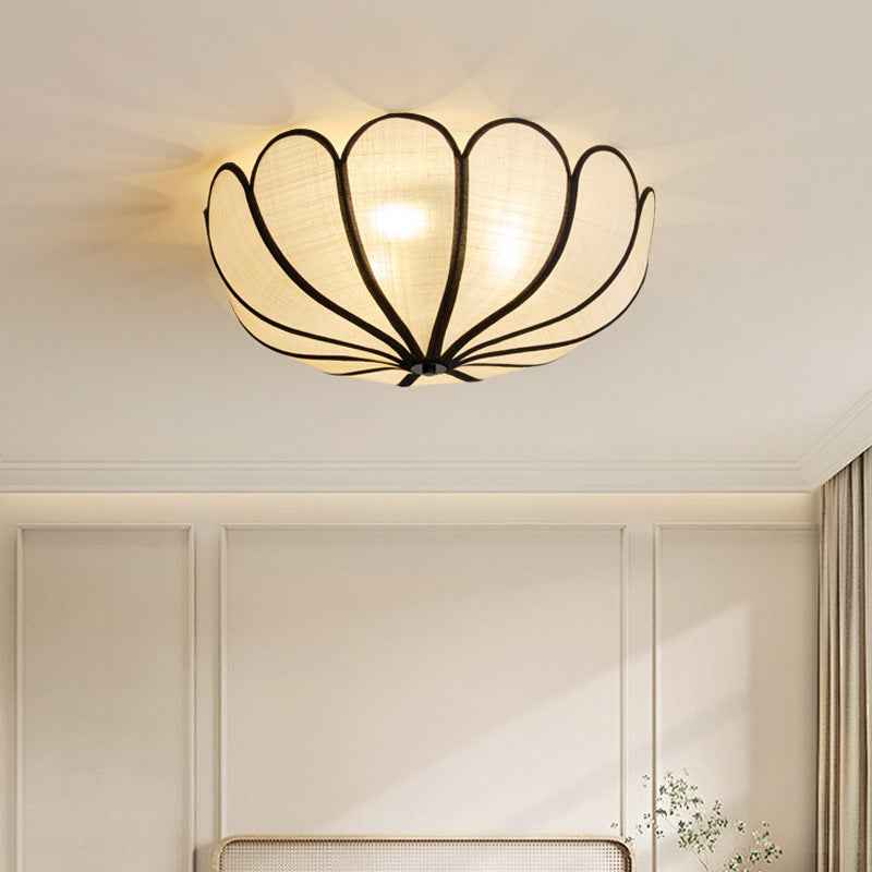 French-Inspired Ceiling Light | Hand-Woven Wicker Shade for Elegant Spaces 1