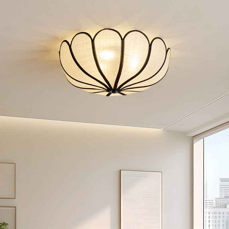 French-Inspired Ceiling Light | Hand-Woven Wicker Shade for Elegant Spaces 3