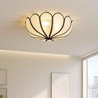 French-Inspired Ceiling Light | Hand-Woven Wicker Shade for Elegant Spaces 3
