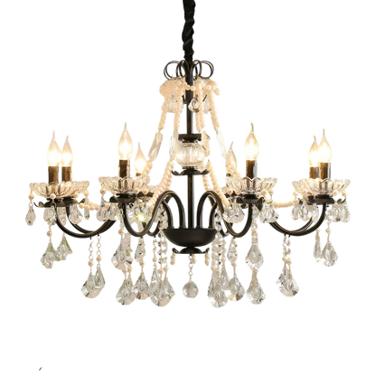 French Chandelier | Black Crystal Elegance for Modern Spaces 0