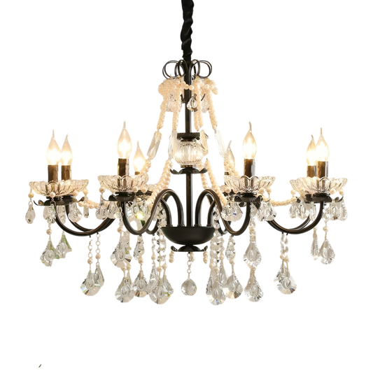 French Chandelier | Black Crystal Elegance for Modern Spaces 0