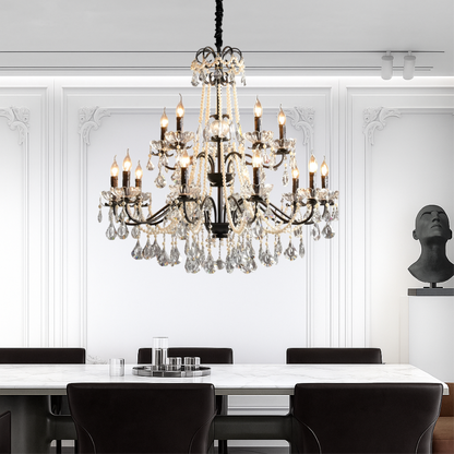 French Chandelier | Black Crystal Elegance for Modern Spaces 2