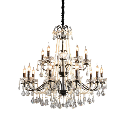 French Chandelier | Black Crystal Elegance for Modern Spaces 7