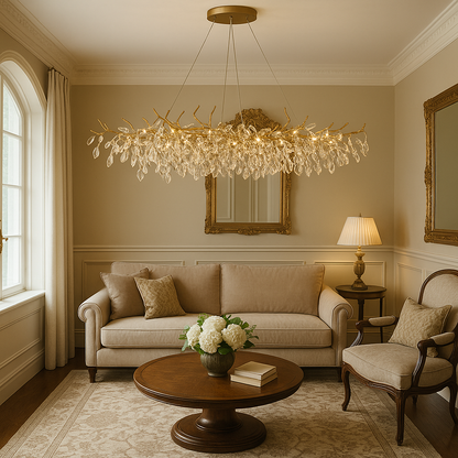 French Style Glass Chandelier | Elegant Design with LED Lighting 4