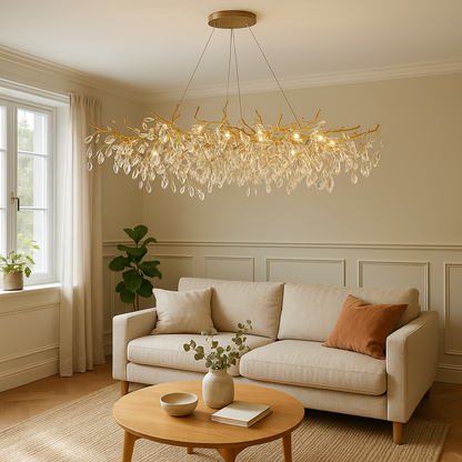 French Style Glass Chandelier | Elegant Design with LED Lighting 5