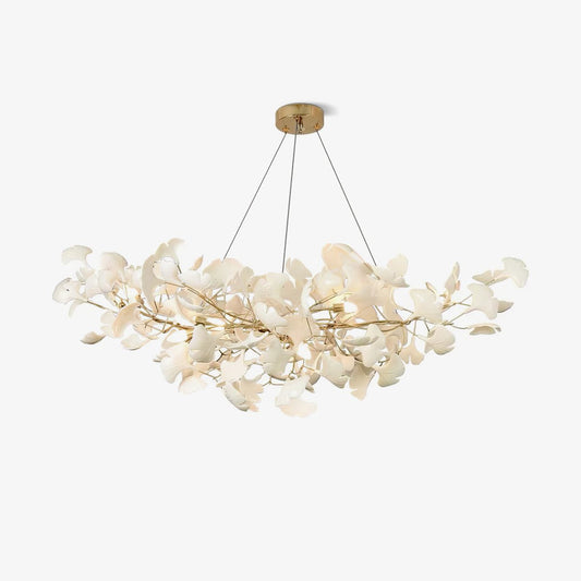 Ginkgo Chandelier | Handcrafted Ceramic Petals for Modern Dining Room 1