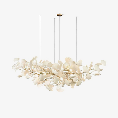 Ginkgo Chandelier | Handcrafted Ceramic Petals for Modern Dining Room 12