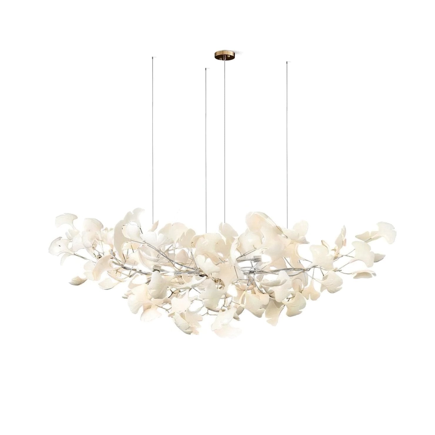 Ginkgo Chandelier | Handcrafted Ceramic Petals for Modern Dining Room 13