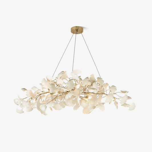 Ginkgo Chandelier | Handcrafted Ceramic Petals for Modern Dining Room Lighting 1