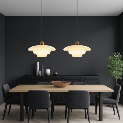 Glass Pendant Lamp | Soft White Shade for Modern Interiors 0