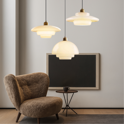 Glass Pendant Lamp | Soft White Shade for Modern Interiors 1