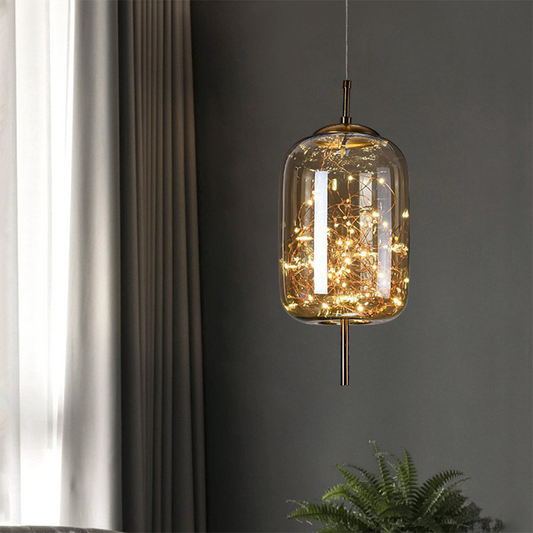 Glass Pendant Light | Modern Adjustable Kitchen Pendant Lighting with LED 0