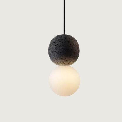 Glass Pendant Light | Unique Volcanic Rock and Opal Glass Design 0