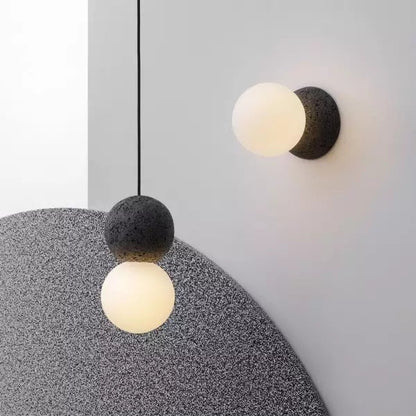 Glass Pendant Light | Unique Volcanic Rock and Opal Glass Design 5