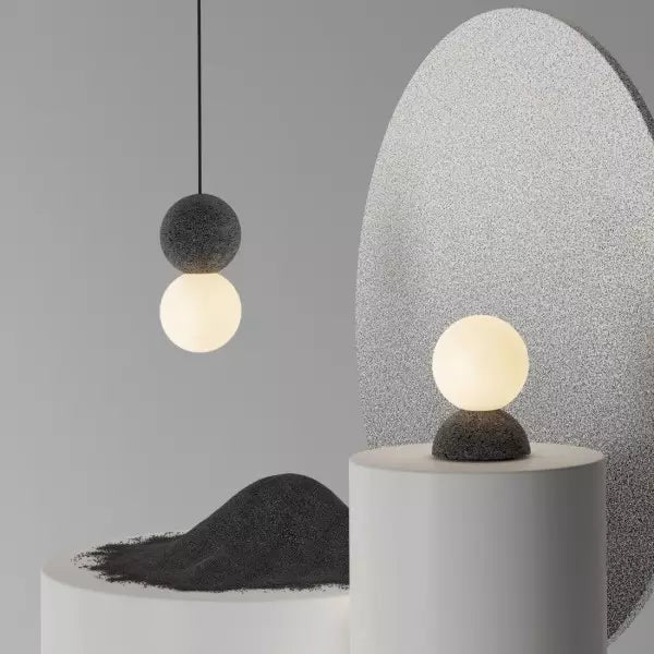 Glass Pendant Light | Unique Volcanic Rock and Opal Glass Design 6